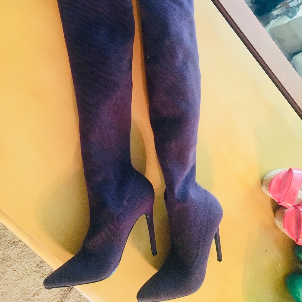 Amethyst Purple knee high boots